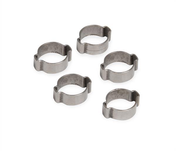 Earl's Performance Vapor Guard Hose Clamps 750012ERL Clamps, Guard, Compression Style, Stainless Steel, Natural, 0.375 in. O.D., Set of 5