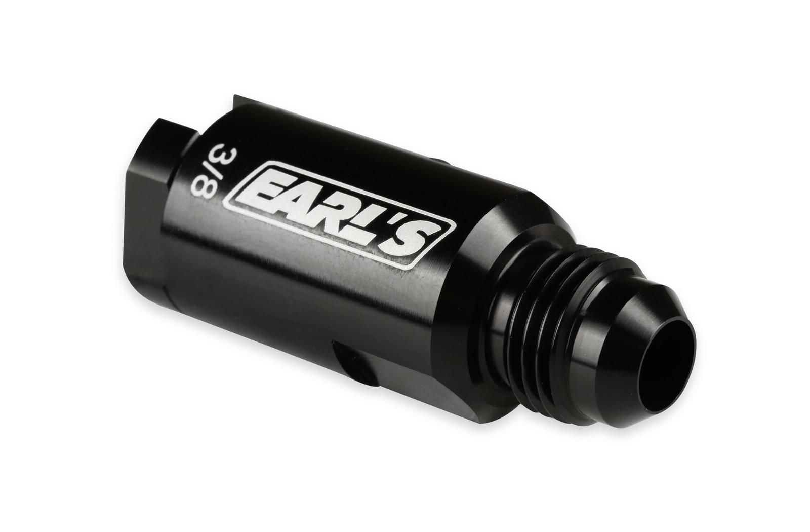 Earl's Performance Vapor Guard OEM Quick-Connect Fuel Rail Adapter Fittings 751166ERL Line Fitting, 3/8 in. Female Quick-Connect, To -6 AN Male AN, Straight, Aluminum, Black Anodized, Each thumbnail 2