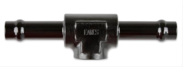 Earl's Performance Vapor Guard Tee Adapter Fittings 782461ERL Fitting, Adapter, 3/8 in. Hose Barb, 3/8 in. Hose Barb, 1/8 in. NPT Female Threads, Aluminum, Black Anodized, Each thumbnail 4