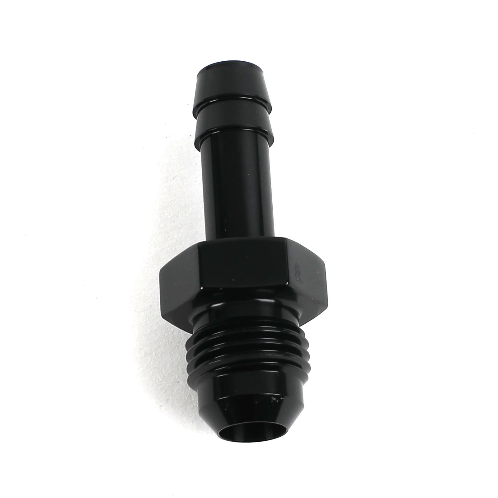 Earl's Performance Vapor Guard Hose Ends 799001ERL End, Guard, Straight, 5/16 in. Size, Barb, -6 AN Male Threads, Billet Aluminum, Black Anodized, Each
