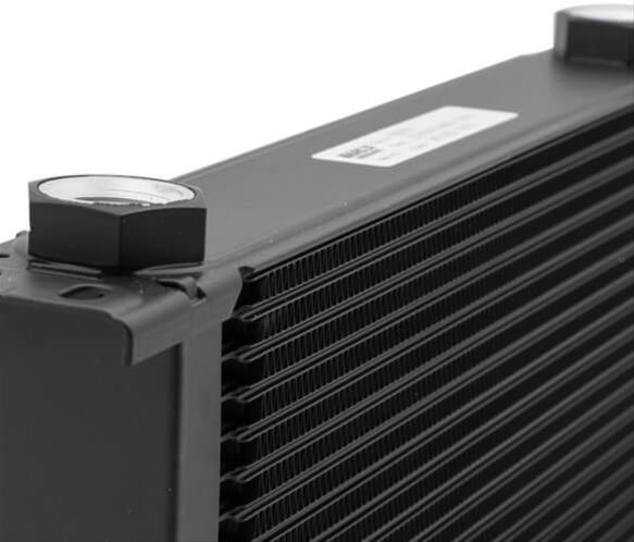 Earl's Performance UltraPro Oil Coolers 825ERL Fluid Coolers, UltraPro, 25-Row, Stacked Plate, 7.60 in. Height, Aluminum, Black, -10 AN O-Ring Female Ports, Engine Oil, Each thumbnail 2