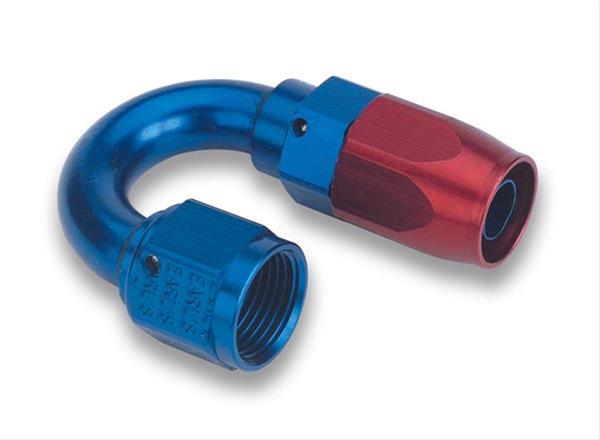 Earl's Performance Swivel-Seal Hose Ends 818008ERL Fitting, End, Swivel-Seal, 180 Degree, -8 AN to Female -8 AN, Aluminum, Red/Blue, Each thumbnail 2