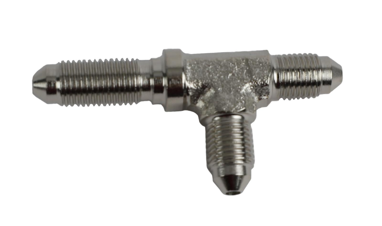 Earl's Performance Tee Adapter Fittings 960403ERL Fitting, Adapter, Male Bulkhead -3 AN, -3 AN, -3 AN, Steel, Zinc Plated, Each