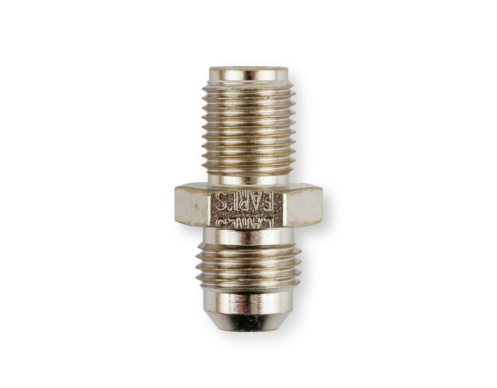 Earl's Performance AN to Inverted Flare Adapter Fittings 961946LERL Fitting, Adapter, Flare, Straight, Steel, Nickel Plated, -6 AN, 1/2-20 in. Flare, Each thumbnail 5
