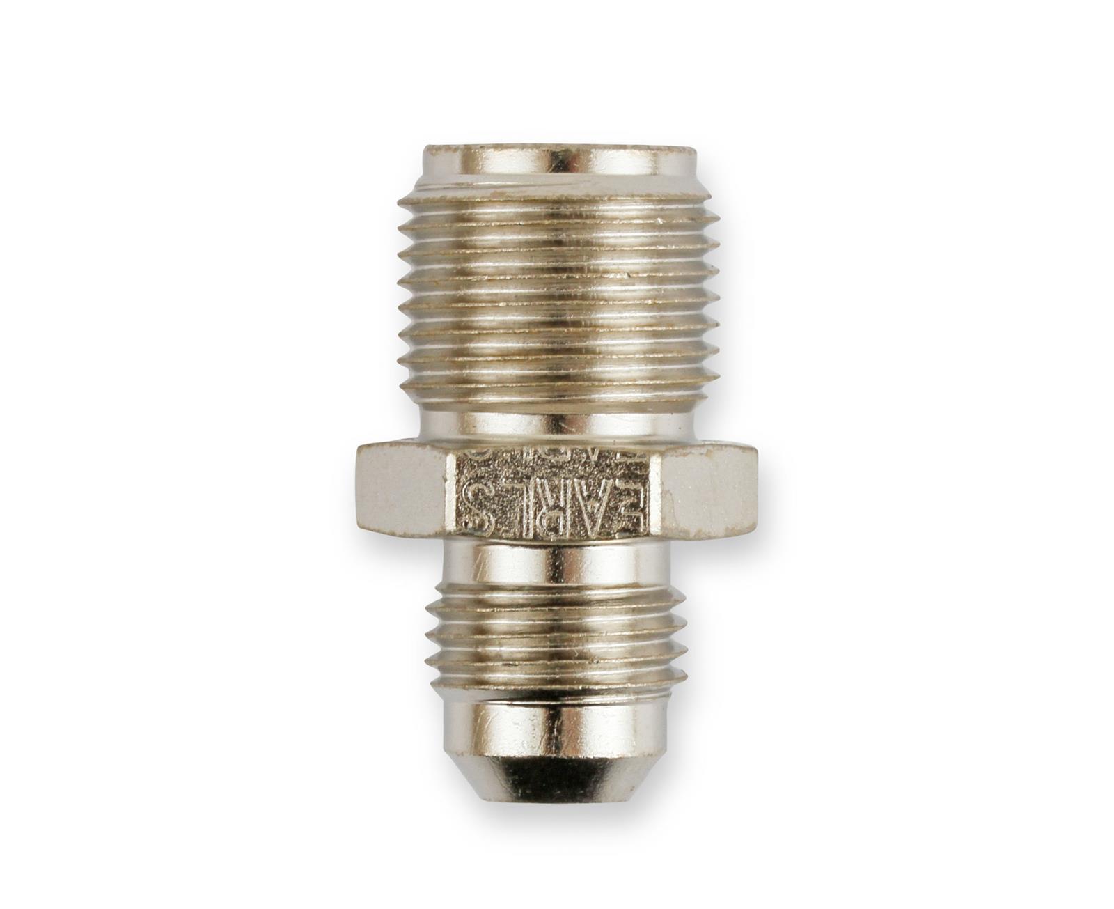 Earl's Performance AN to Inverted Flare Adapter Fittings 961950LERL Fitting, Adapter, Flare, Straight, Steel, Nickel Plated, -6 AN, 11/16-18 in. Flare, Each
