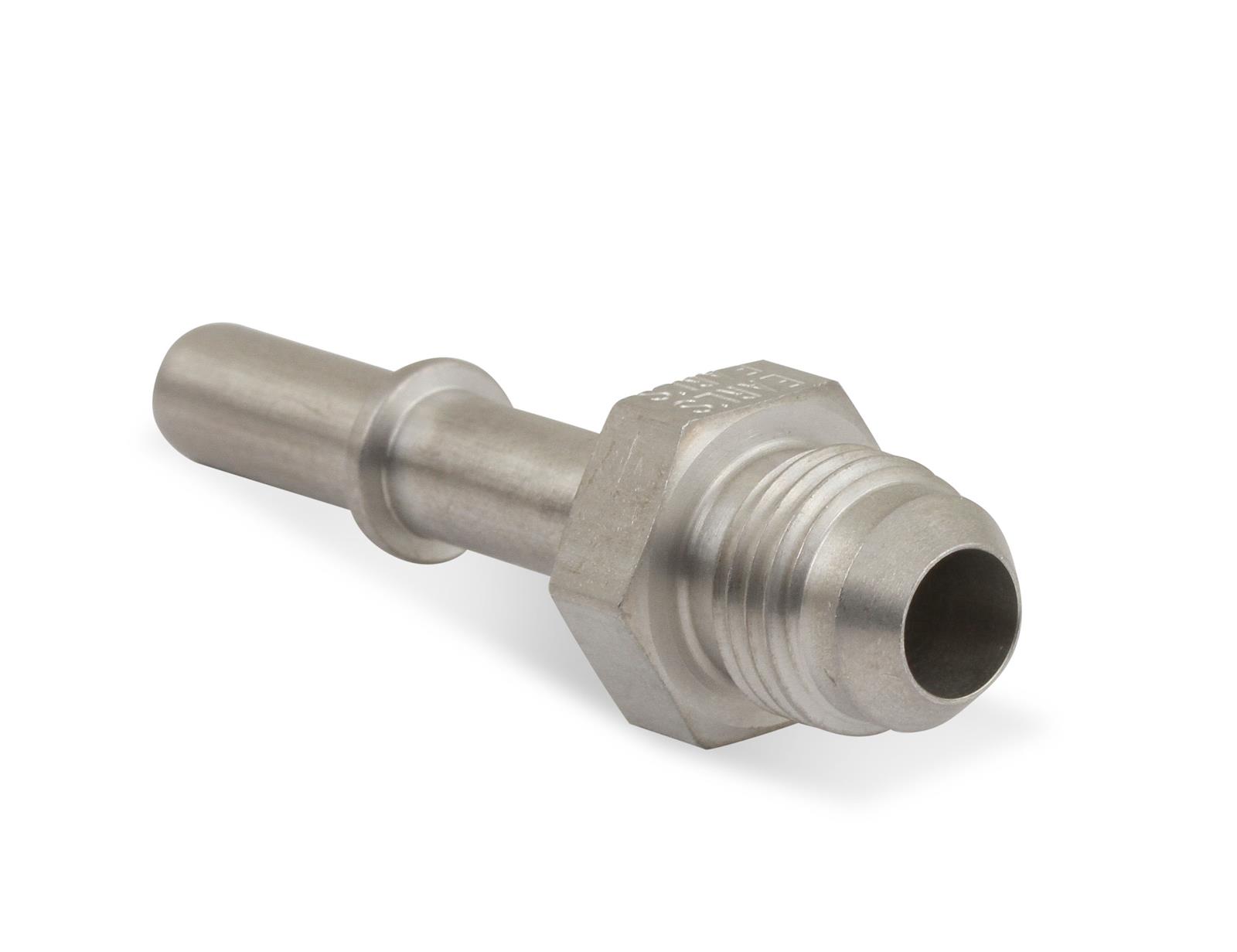 Earl's Performance Quick-Disconnect Fittings 961964ERL Fuel Rail Fitting, Stainless Steel, Natural, 5/16 in. Tube Quick Connect to -6 AN Male Threads, Each thumbnail 4