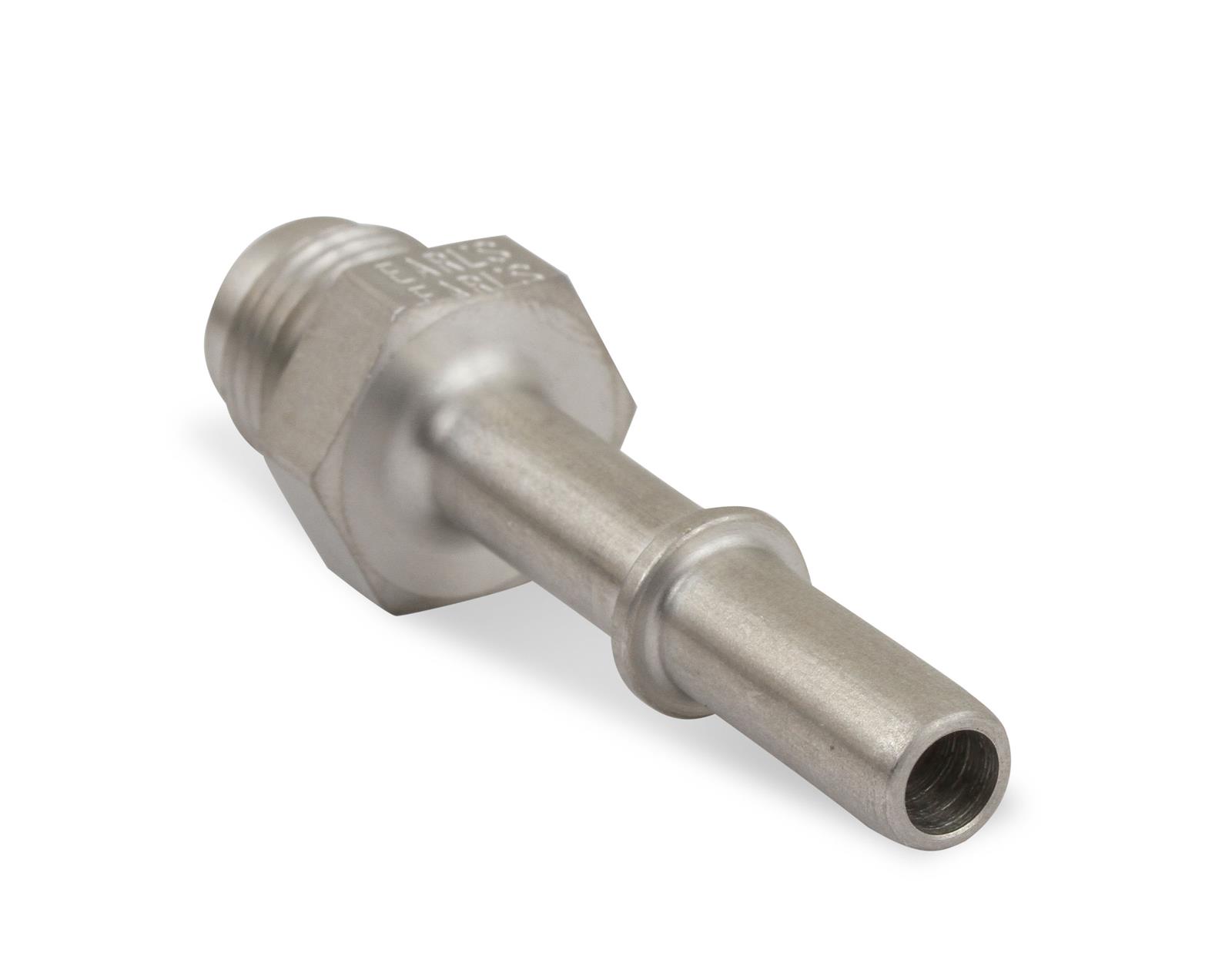 Earl's Performance Quick-Disconnect Fittings 961964ERL Fuel Rail Fitting, Stainless Steel, Natural, 5/16 in. Tube Quick Connect to -6 AN Male Threads, Each thumbnail 2