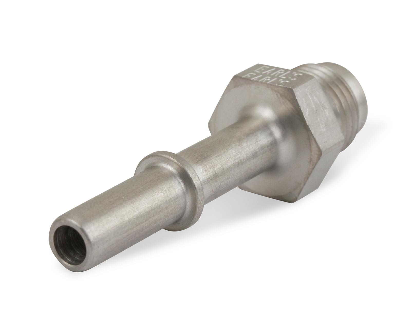 Earl's Performance Quick-Disconnect Fittings 961964ERL Fuel Rail Fitting, Stainless Steel, Natural, 5/16 in. Tube Quick Connect to -6 AN Male Threads, Each thumbnail 3