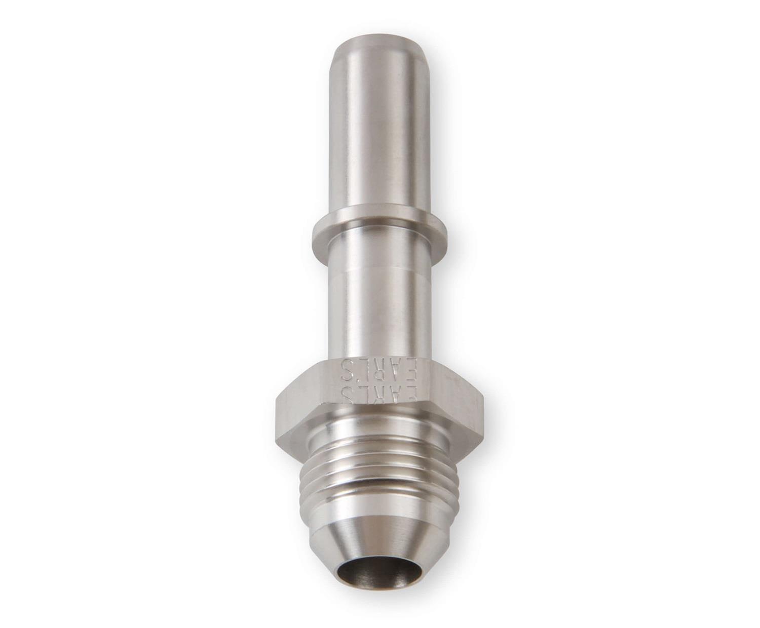 Earl's Performance Quick-Disconnect Fittings 961988ERL Fuel Rail Fitting, Stainless, Natural 1/2 in. Male Quick-Connect, -8 AN Male Threads, Each thumbnail 4