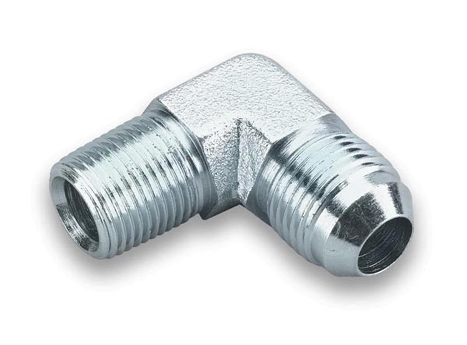 Earl's Performance AN to NPT Adapter Fittings 962204ERL Fitting, Adapter, NPT, 90 Degree, Steel, Zinc, -4 AN, 1/8 in. NPT, Each