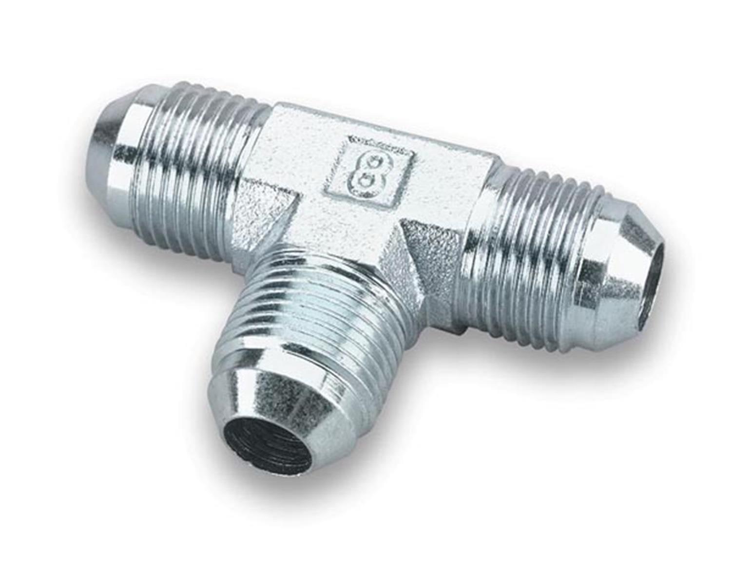Earl's Performance Tee Adapter Fittings 962403ERL Fitting, Adapter, -3 AN, Steel, Zinc Plated, Each