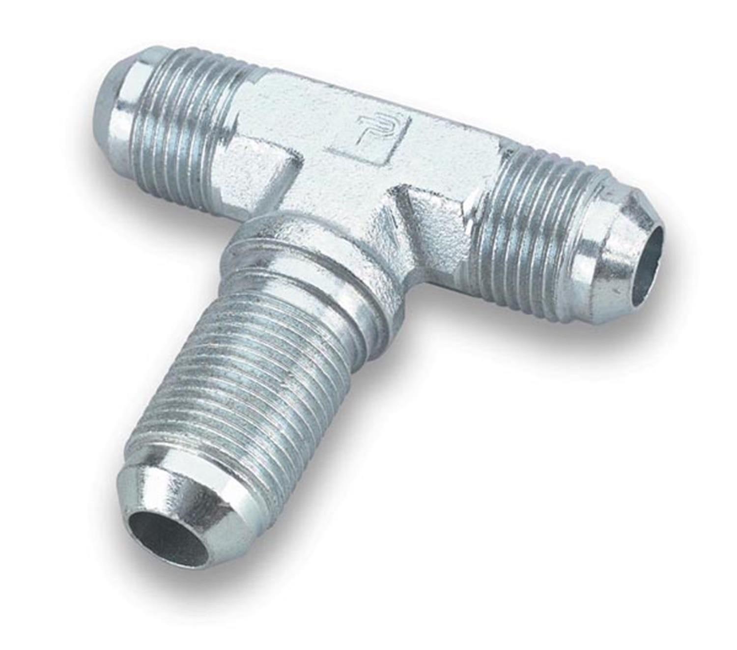 Earl's Performance Tee Adapter Fittings 963403ERL Fitting, Adapter, Male Bulkhead -3 AN, -3 AN, -3 AN, Steel, Zinc Plated, Each