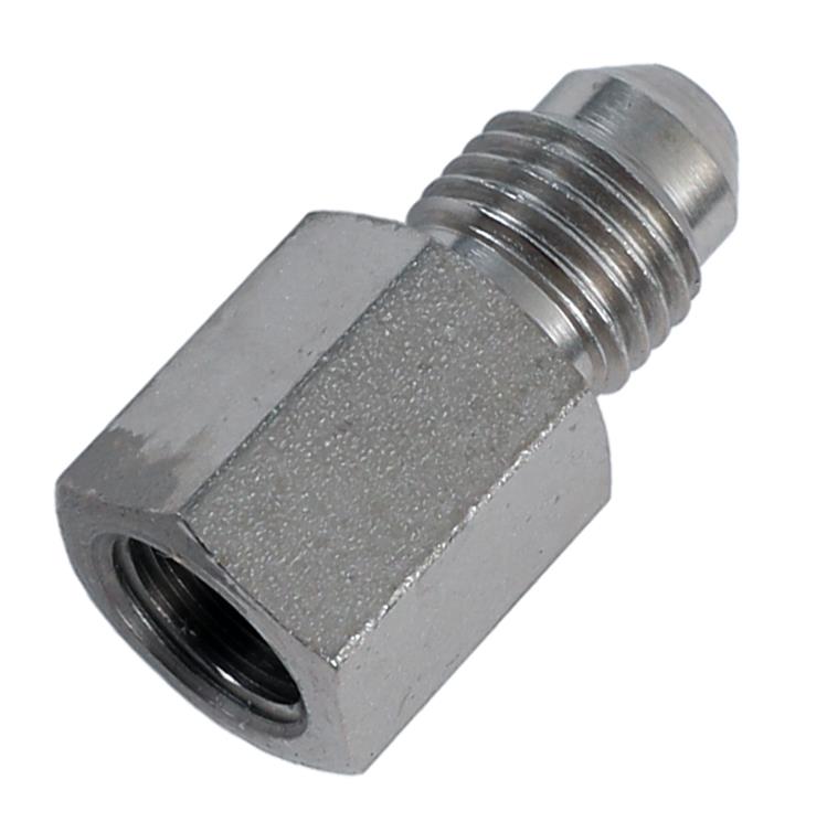 Earl's Performance Pressure Gauge Adapters 968704ERL Fitting, Adapter, Straight Head, Male -4 AN to Female 1/8 NPT, Steel, Each