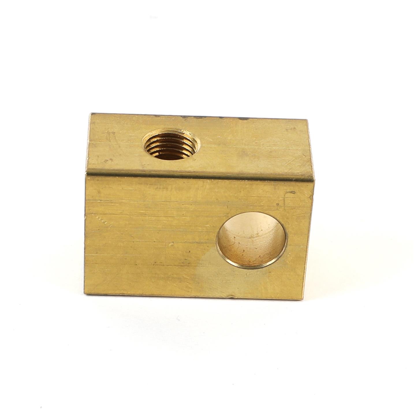 Earl's Performance Brake System Adapters 972052BERL Fitting, Adapter, Tee 3/8-24 I.F., 7/16 in. Mounting Hole, with 1/8 in. NPT Light Switch Port, Brass, Each thumbnail 2