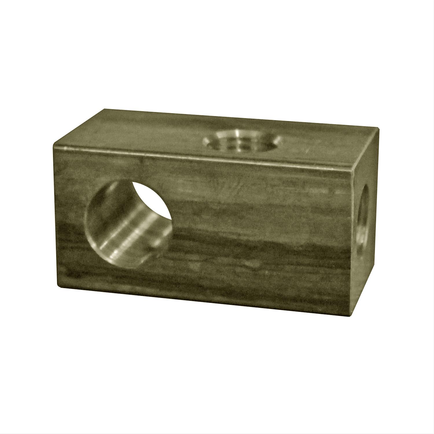Earl's Performance Brake System Adapters 972052ERL Fitting, Adapter, Tee 3/8-24 I.F. on Both Runs, 3/8-24 I.F. Branch, 7/16 in. Mounting Hole, Brass, Each thumbnail 4