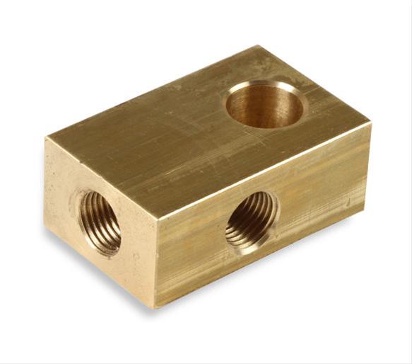 Earl's Performance Brake System Adapters 972061ERL Fittings, Adapters, Tee, Brass, Natural, 10mm x 1.0 Inverted Flare Female Threads, Each thumbnail 3