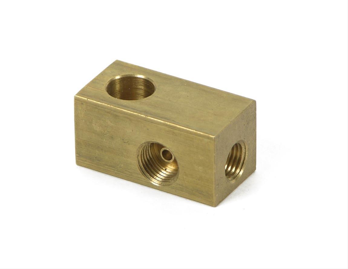 Earl's Performance Brake System Adapters 972061ERL Fittings, Adapters, Tee, Brass, Natural, 10mm x 1.0 Inverted Flare Female Threads, Each thumbnail 2