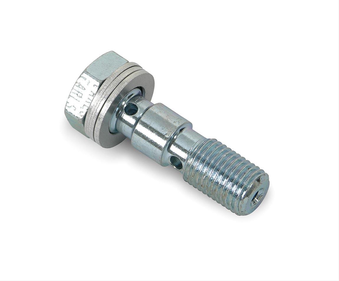 Earl's Performance Brake System Adapters 977513ERL Banjo Bolt, 3/8 in.-24, Steel, Nickel Plated, Each thumbnail 2