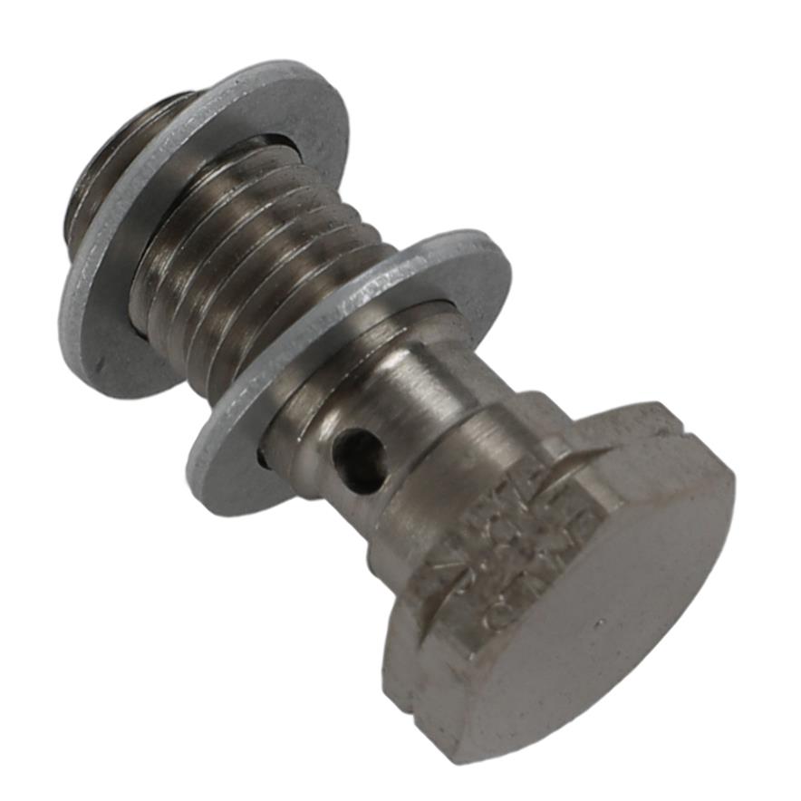 Earl's Performance Brake System Adapters 977515ERL Fitting, Adapter, Banjo Bolt, with Crush Washer, 10mm x 1.25 Single, Steel, Nickel Plated, Each thumbnail 2