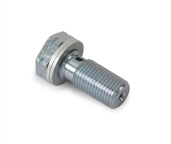 Earl's Performance Brake System Adapters 977517ERL Fitting, Banjo Bolt, 10mm x 1.0 Threads, Steel, Nickel Plated, Each thumbnail 2