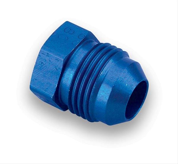 8AN Flare Plug Earls 980608ERL 980608 Blue Anodized Aluminum 