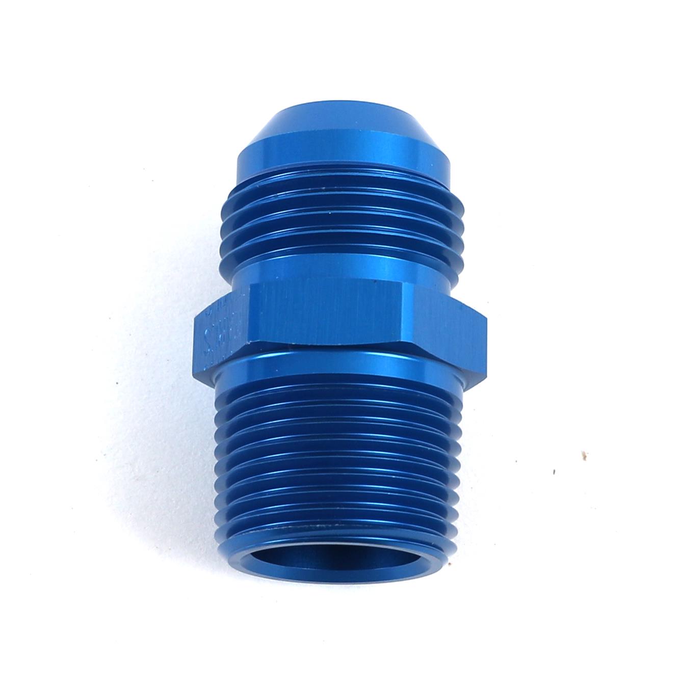 Earl's Performance AN to NPT Adapter Fittings 981612ERL Fitting, Adapter, NPT, Straight, Aluminum, Blue Anodized, -12 AN, 3/4 in. NPT, Each thumbnail 2