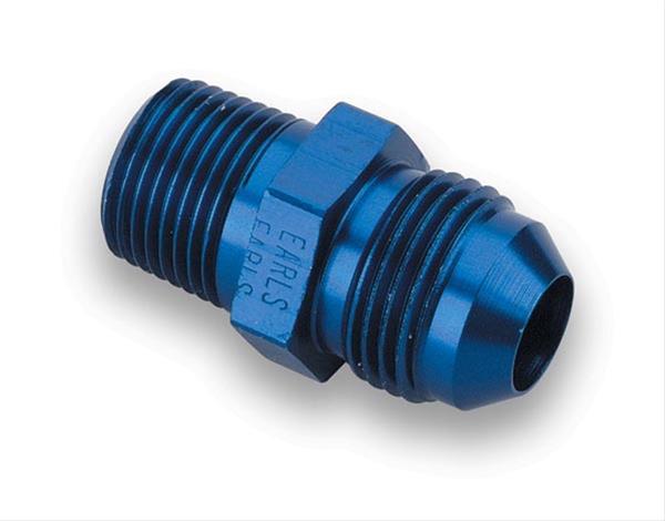 Earl's Performance AN to NPT Adapter Fittings 981613ERL Fitting, Adapter, NPT, Straight, Aluminum, Blue Anodized, -12 AN, 1/2 in. NPT, Each thumbnail 2