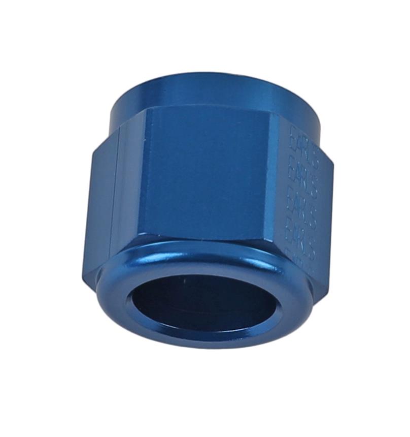 Earl's Performance Tube Nuts 981808ERL Fitting, Nut, -8 AN, Aluminum, Blue Anodized, Each