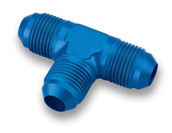 Earl's Performance Tee Adapter Fittings 982406ERL Fitting, Adapter, Tee, -6 AN Male, Aluminum, Blue Anodized, Each thumbnail 2