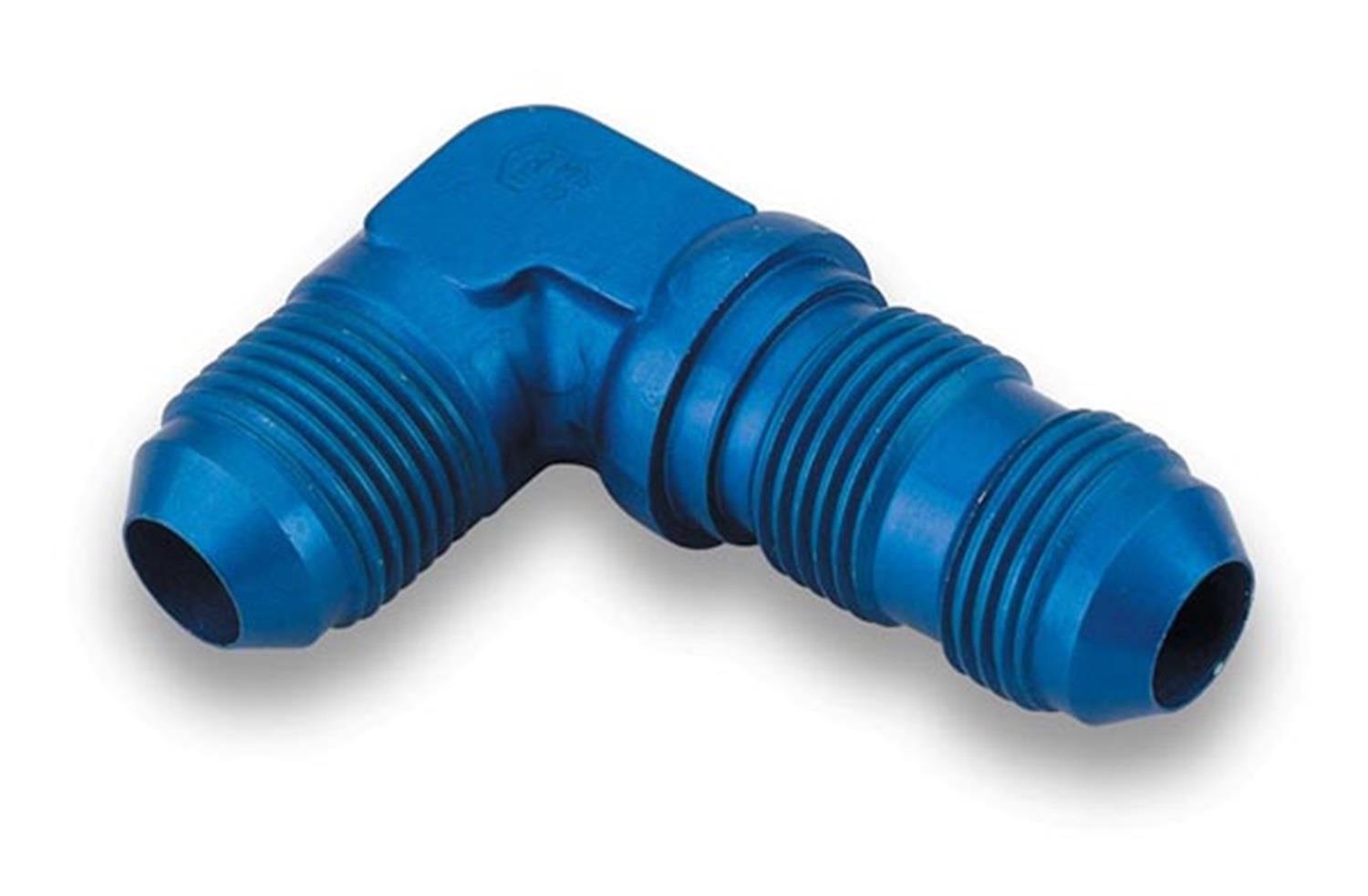 Earl's Performance Bulkhead Adapter Fittings 983304ERL Fitting, 90 Degree, Union, -4 AN, Aluminum, Blue Anodized, Each