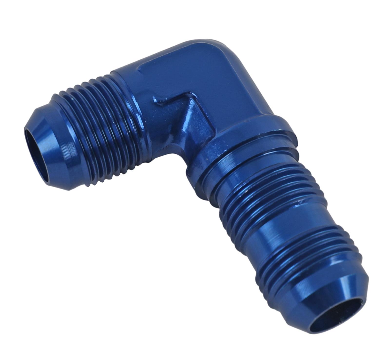 Earl's Performance Bulkhead Adapter Fittings 983310ERL Fitting, 90 Degree, Union, -10 AN, Aluminum, Blue Anodized, Each