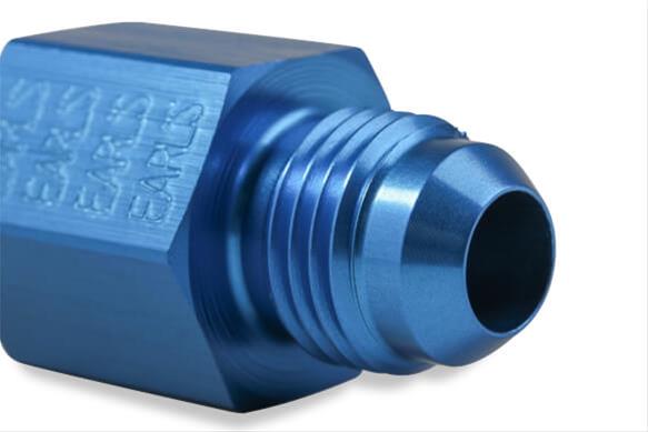 Earl's Performance AN to Metric Adapter Fittings 9894DBHERL Fitting, Adapter, Threads, Straight, Aluminum, Blue Anodized, -6 AN, M14 x 1.5, Each thumbnail 5