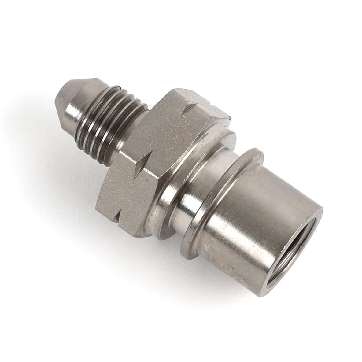Earl's Performance Brake System Adapters 989545ERL Fitting, Brake, Male -3 AN to Female 10mm x 1.0 Thread, Steel, Nickel Plated, Each thumbnail 3