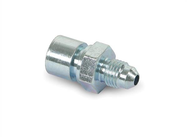 Earl's Performance Brake System Adapters 989548ERL Fitting, Adapter, Tubing Adapter -4 AN to 7/16"-24 IF, Steel, Nickel Plated, Each thumbnail 2
