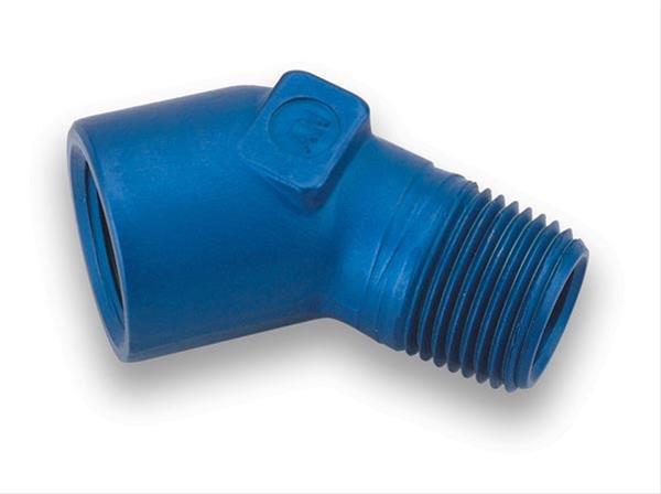 Earl's Performance Couplers 991501ERL Fitting, Coupler, Union, NPT to NPT, 45 Degree, Aluminum, Blue Anodized, 1/8 in. NPT, 1/8 in. NPT, Each thumbnail 2