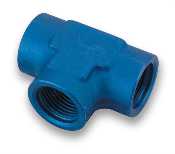 Earl's Performance Tee Adapter Fittings 993812ERL Fitting, Adapter, Female AN -12 AN with O-Ring, Aluminum, Blue, Each thumbnail 2