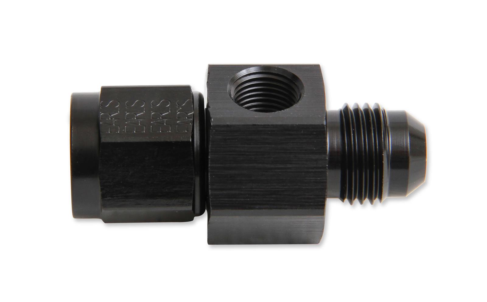 Earl's Performance Pressure Gauge Adapters AT100199ERL Fitting, Adapter, Straight, Aluminum, Black, -6 AN Male, -6 AN Female, 1/8 in. NPT Female, Each thumbnail 3