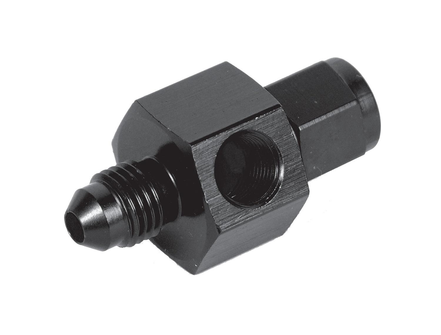 Earl's Performance Pressure Gauge Adapters AT100201ERL -4 Male to -4 Fem Gage Adapter