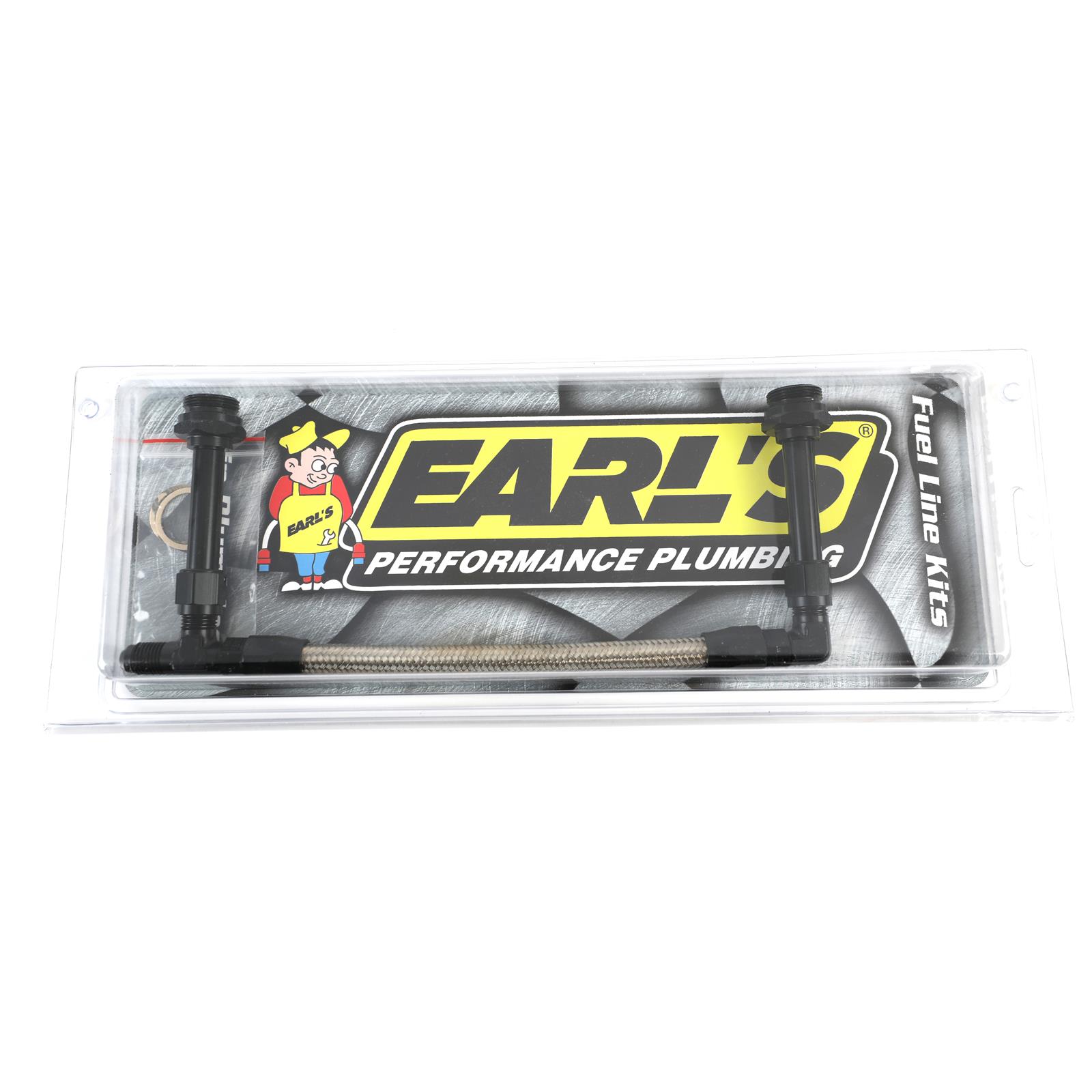 Earl's Performance Billet Swivel-Seal Fuel Lines AT101185ERL Line, Line -6 AN, Single Inlet, Swivel-Seal, Stainless Steel Hose, Each