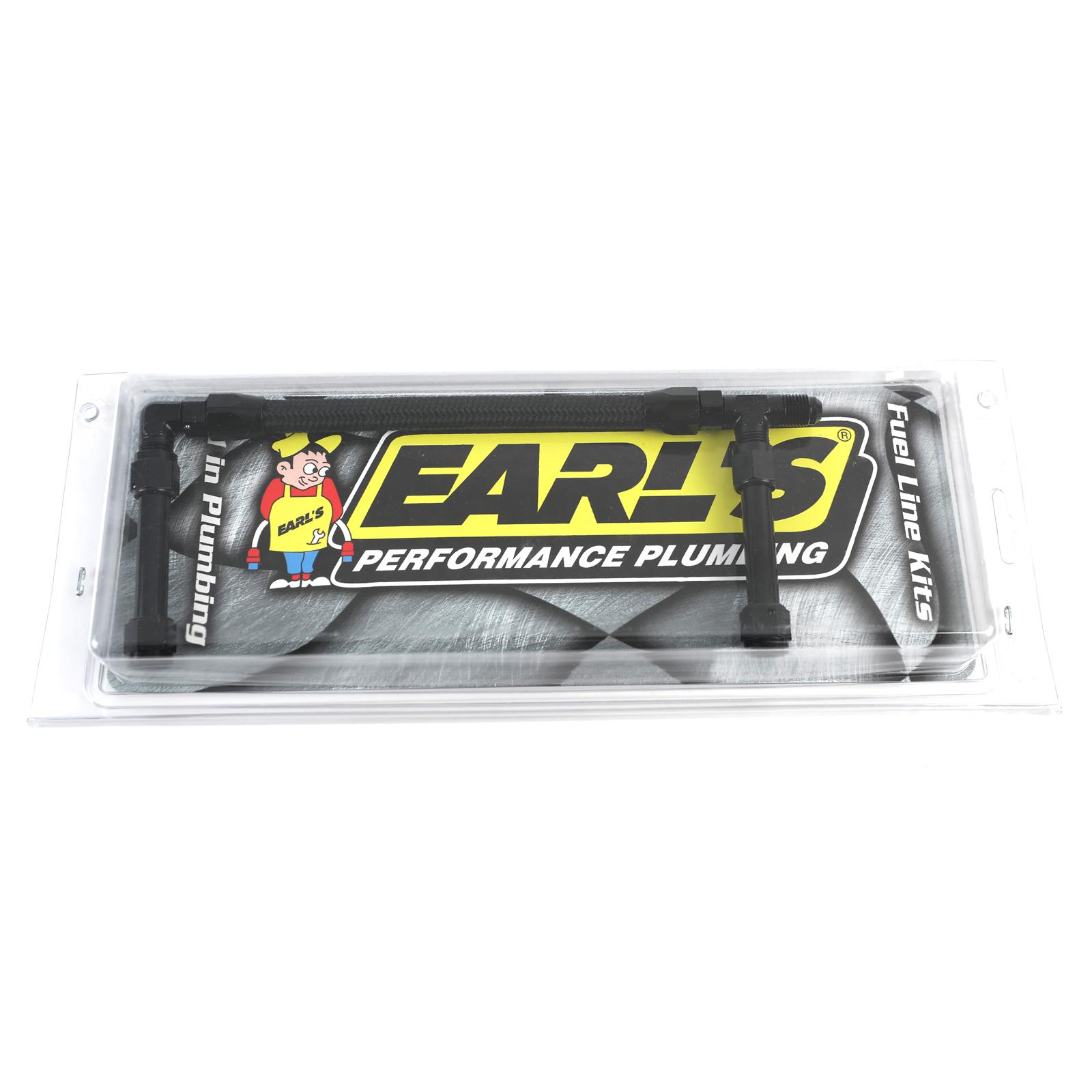 Earl's Performance Billet Swivel-Seal Fuel Lines AT104195ERL Line, Braided Nylon, Rubber, Aluminum, Holley Ultra 4150HP, -6 AN Inlet, -6 AN Outlets, Kit