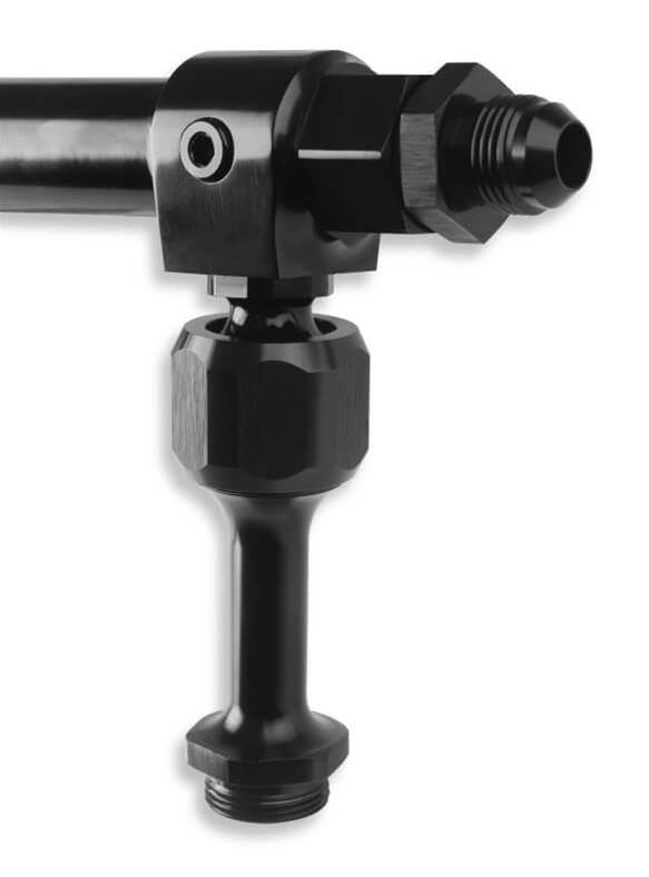 Earl's Performance Billet Fuel Logs AT105008ERL Log, Aluminum, Black Anodized, Adjustable, -10 AN Inlet, Holley, Each thumbnail 3