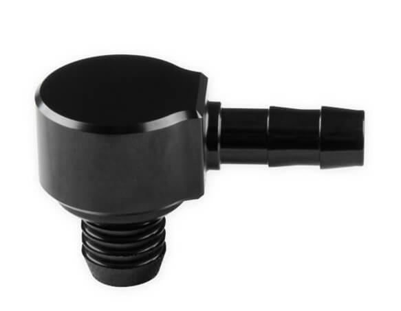 Earl's Performance Brake Booster Check Valves AT252007ERL Valve, Aluminum, Black Anodized, 3/8 in., Hose Barb, Each thumbnail 3