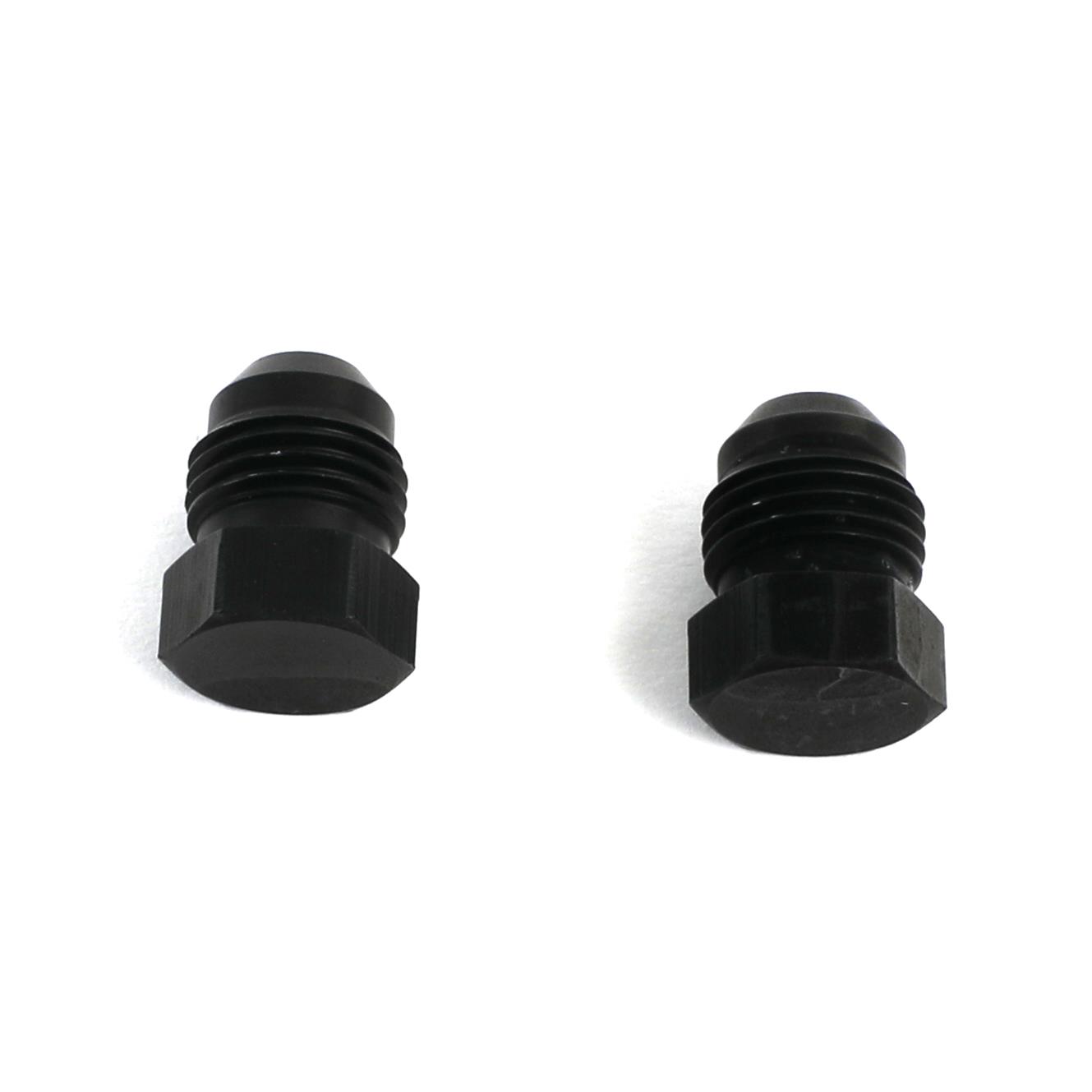 Earl's Performance Plugs AT580606ERL Plug Fitting, -6 AN Male Threads, Hex Head, Aluminum, Black, Pair thumbnail 2