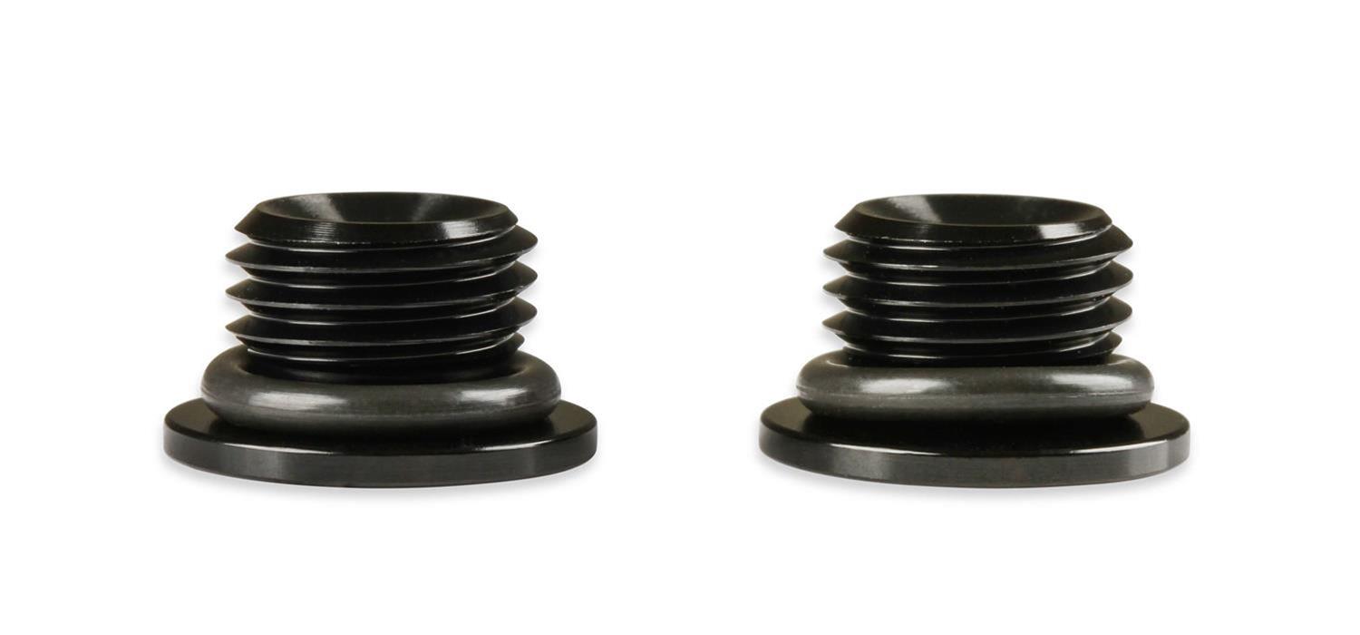 Earl's Performance Plugs AT581303ERL Fitting, Plug, -3 AN O-Ring, Male Thread, Aluminum, Black Anodized, Internal Allen, Pair