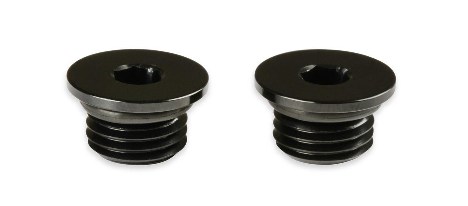 Earl's Performance Plugs AT581306ERL Plug Fittings, Plugs, -6 AN O-ring, Male Threads, Aluminum, Black Anodized, Internal Allen Head, Pair thumbnail 3