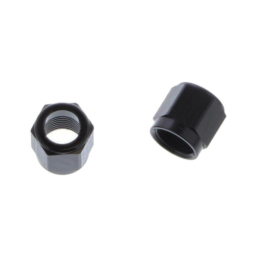 Earl's Performance Tube Nuts AT581806ERL Fitting, Nut, -6 AN, Aluminum, Black, Pair thumbnail 3