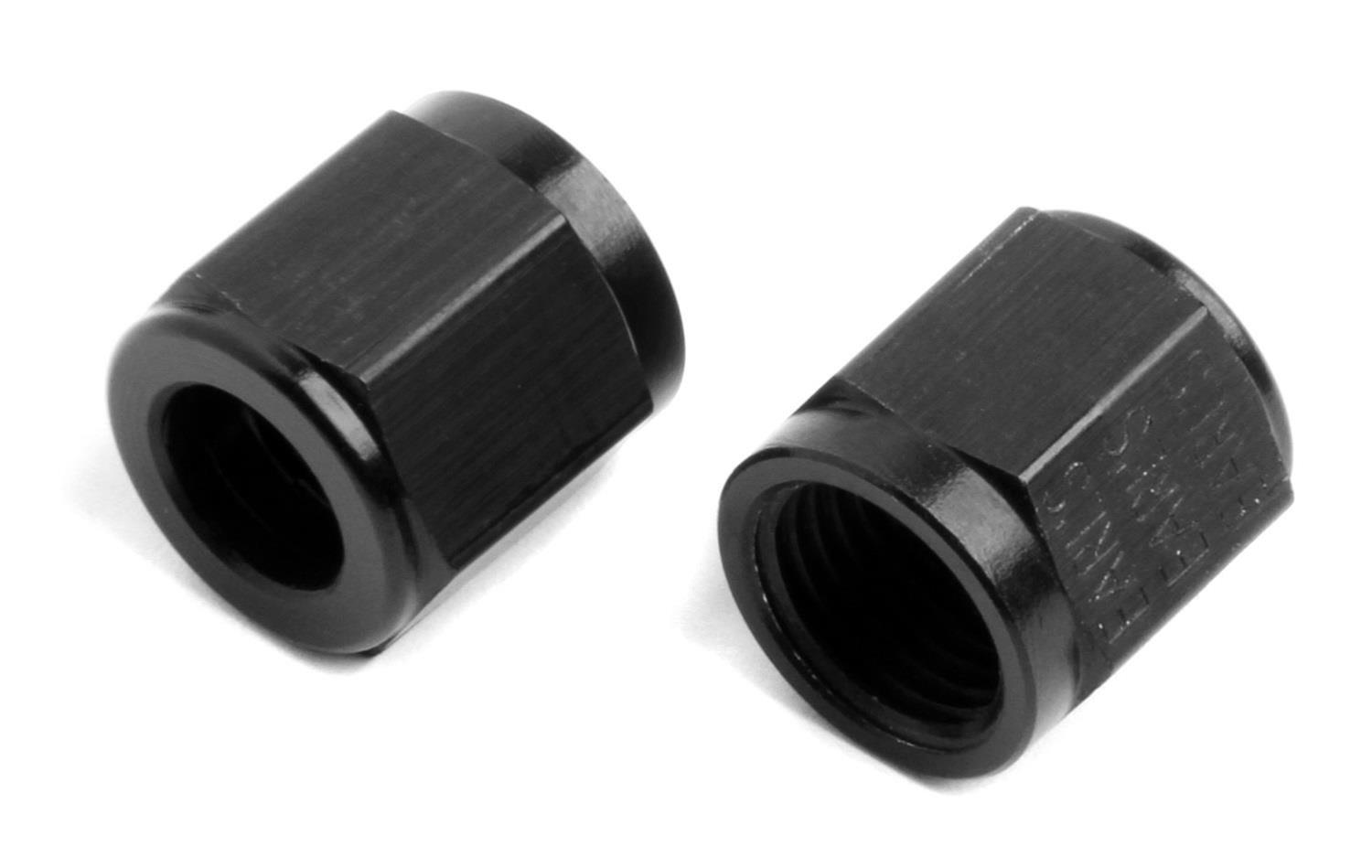 Earl's Performance Tube Nuts AT581806ERL Fitting, Nut, -6 AN, Aluminum, Black, Pair thumbnail 2