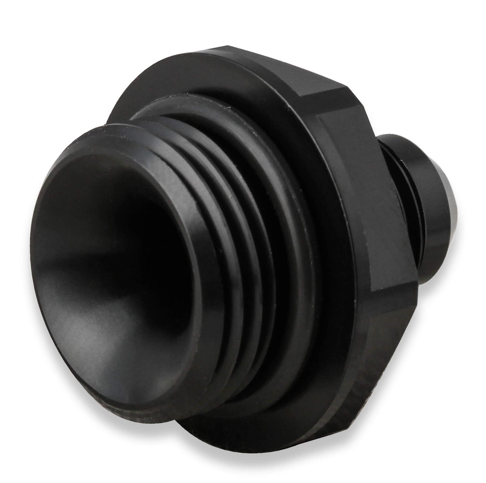 Earl's Performance AN to Straight Cut O-Ring Fittings AT585106ERL Fitting, Adapter, Cut, Straight, Aluminum, Black Anodized, -6 AN, -10 AN, Pair