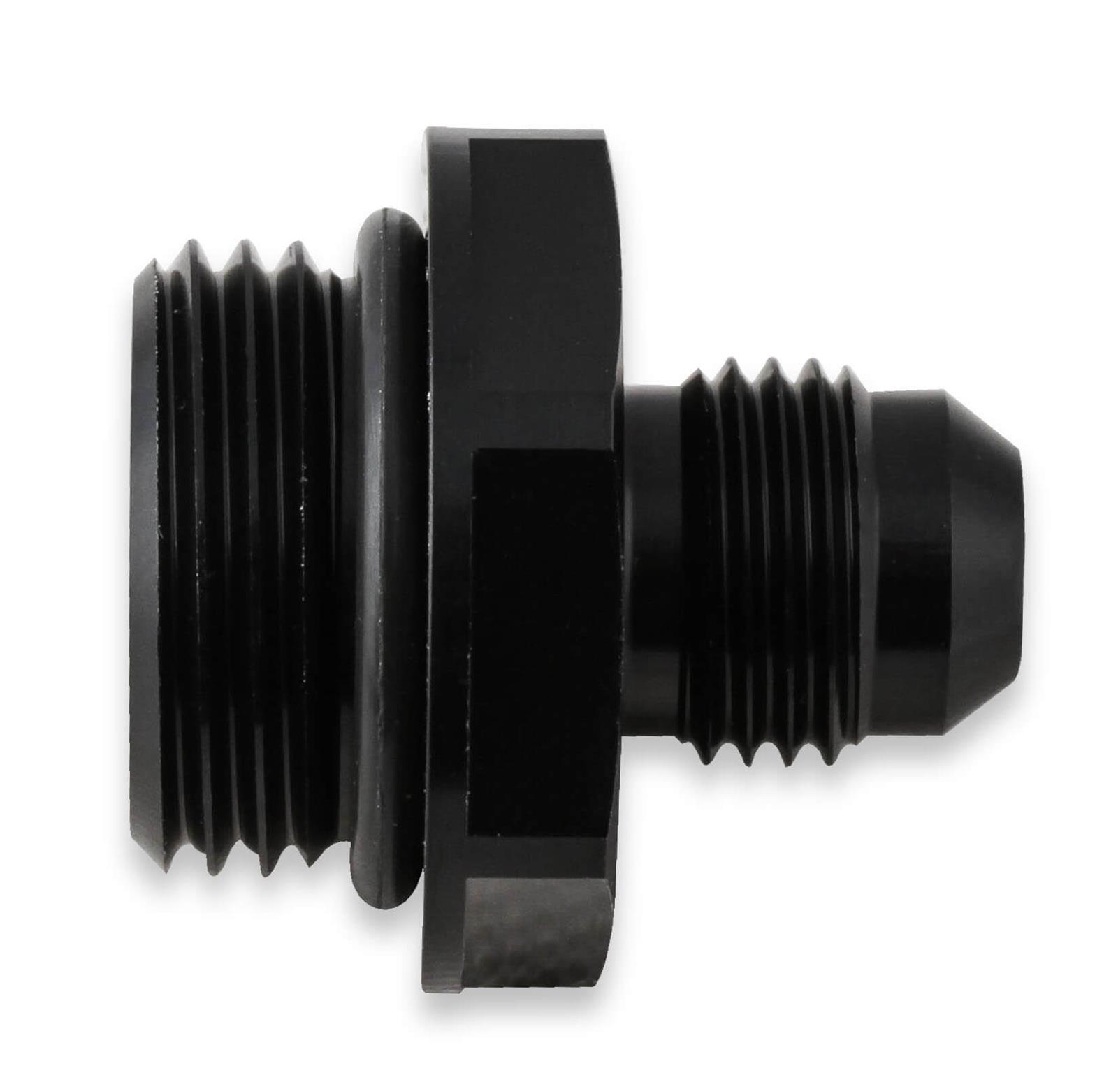 Earl's Performance AN to Straight Cut O-Ring Fittings AT585106ERL Fitting, Adapter, Cut, Straight, Aluminum, Black Anodized, -6 AN, -10 AN, Pair thumbnail 2