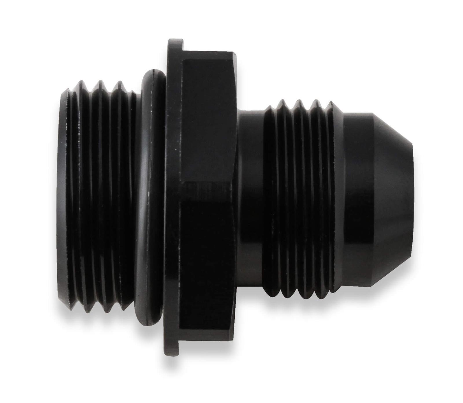 Earl's Performance AN to Straight Cut O-Ring Fittings AT585108ERL Fitting, Adapter, Cut, Straight, Aluminum, Black Anodized, -8 AN, -10 AN, Pair thumbnail 3